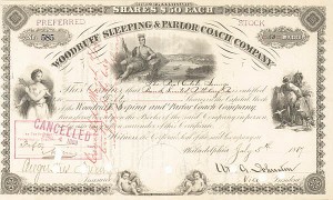 Woodruff Sleeping and Parlor Coach Co. - Stock Certificate
